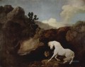 George Stubbs ein Pferd erschreckt von einem Löwen 1770